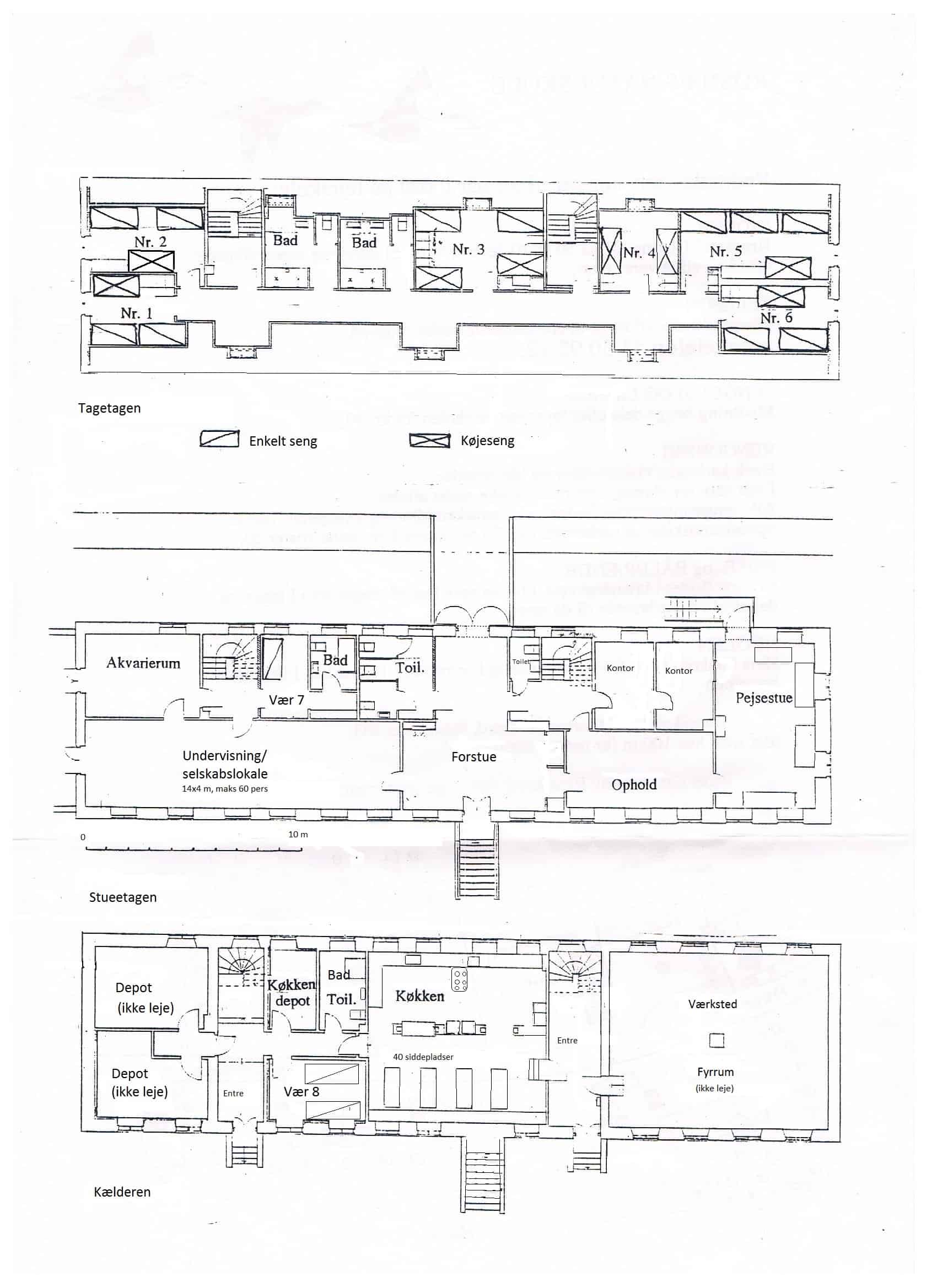 Grundplan over Røsnæs Naturskole